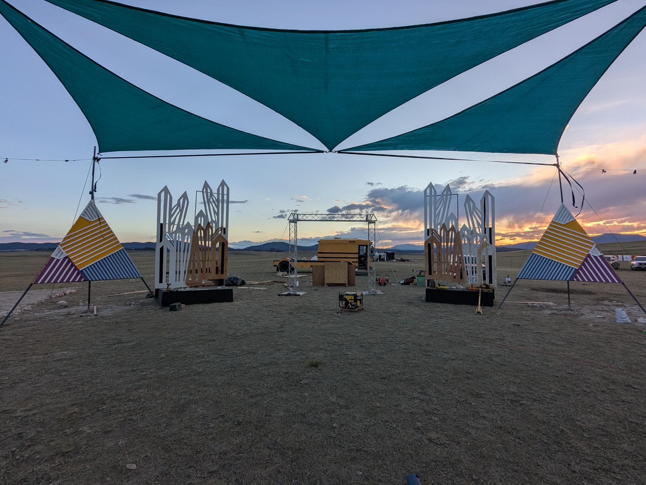Main stage with shade sails